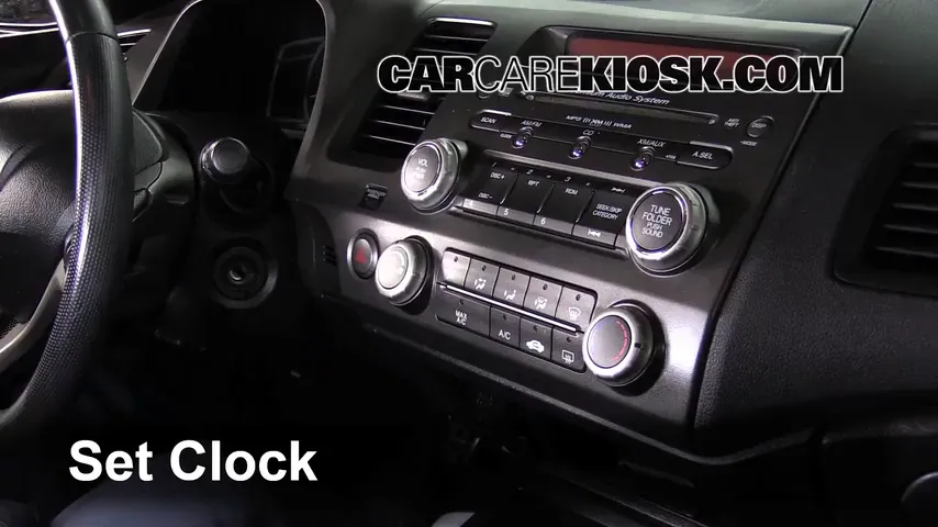 2007 Honda Civic Si 2.0L 4 Cyl. Coupe (2 Door) Reloj Fijar hora de reloj